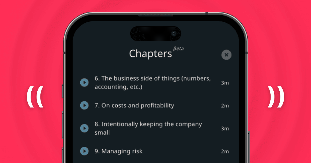 Episode chapters now available in Metacast podcast app