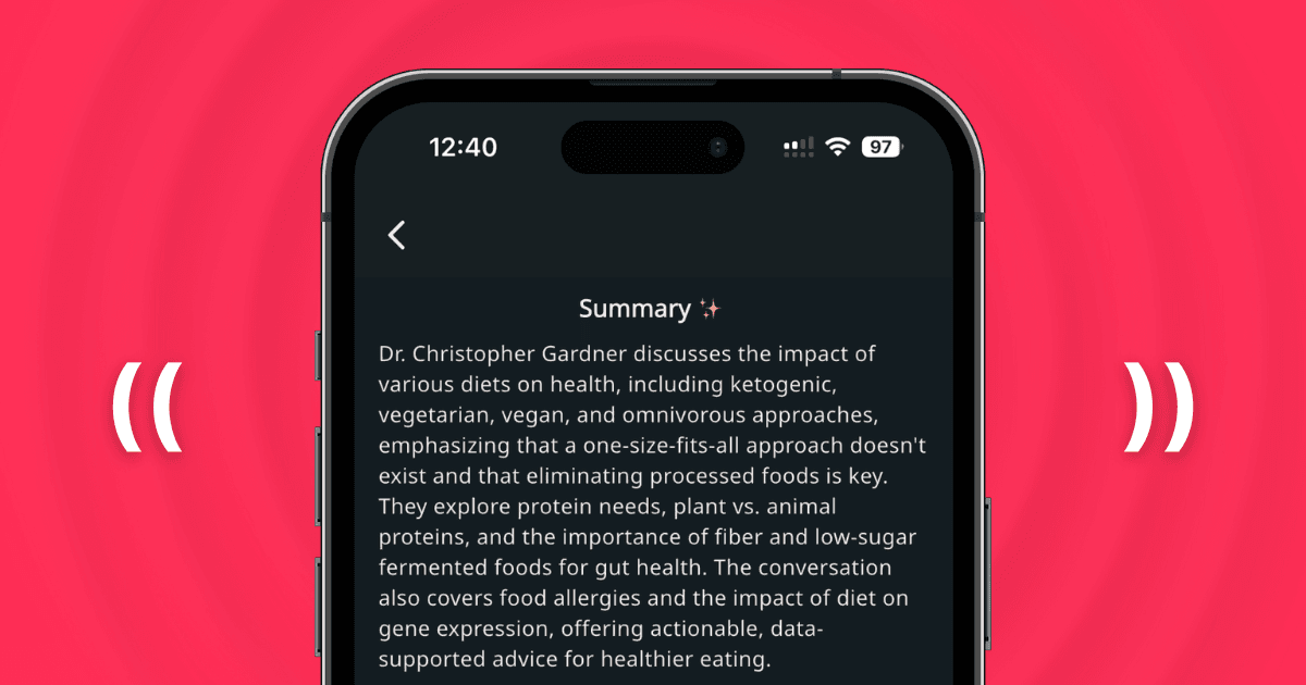 Podcast summaries & chapters