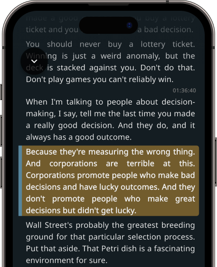 Metacast: podcast app with transcripts