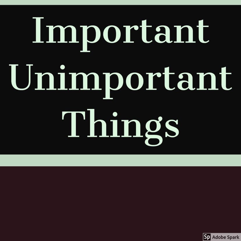 Important Unimportant Things - podcast cover