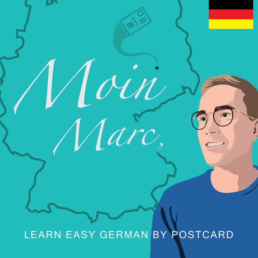 MoinMarc Learn Easy German by Postcard - podcast cover