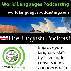 English Podcast - Improve your English language skills by listening to conversations about Australian culture - podcast cover